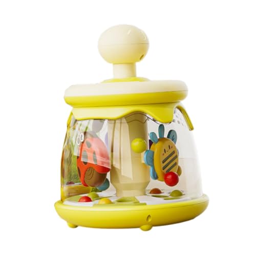 ＡＷＨＡＯ Press Carousel Spielzeug Tragbare Handaugenkoordination Lernspielzeug Sinnesaktivität Spielzeug für 6 12 Monate Kinder Mädchen Jungen, GrÜn von ＡＷＨＡＯ