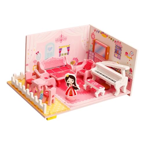 ＡＷＨＡＯ Puppenhaus Miniatur DIY Set, Bastelset für Kleine Häuser, Spielzeug für Teenager Und Kinder von ＡＷＨＡＯ