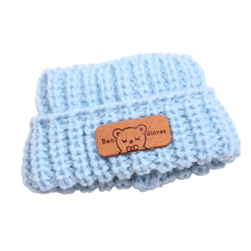 ＡＷＨＡＯ Puppenhut für 17 cm Puppen, Zubehör für Kreatives Spiel, Strickmütze für Plüschfiguren, Blau von ＡＷＨＡＯ