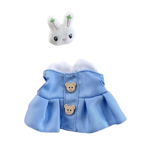 ＡＷＨＡＯ Puppenkleidung für 15/17 cm Große Plüschpuppen, Plüschfiguren Kleid Set, Koordination, Kuscheltiere, Zubehör, Süß, für Mädchen, Jungen, Kinder, Kleid und Pin von ＡＷＨＡＯ