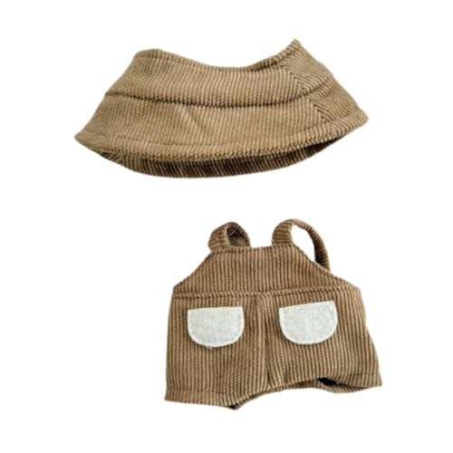 ＡＷＨＡＯ Puppenkleidung mit Hut für 15 cm/17 cm Puppe, Outfit für Kinder, Brauner Hut von ＡＷＨＡＯ