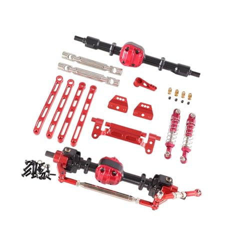 ＡＷＨＡＯ RC Autoteile Montage Kit für Den Vorderen Und Hinteren Ersatz für MN82 1/12 Skala Fahrzeug, Schwarz Rot von ＡＷＨＡＯ