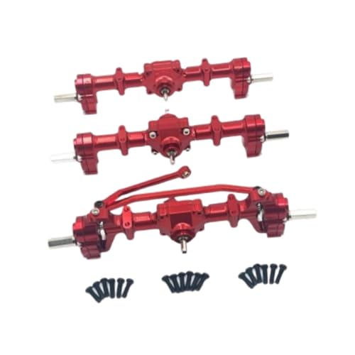 ＡＷＨＡＯ RC Fahrzeugachsensatz für B16 B36 Modelle, Metall Ersatzteilmontage, Rot von ＡＷＨＡＯ