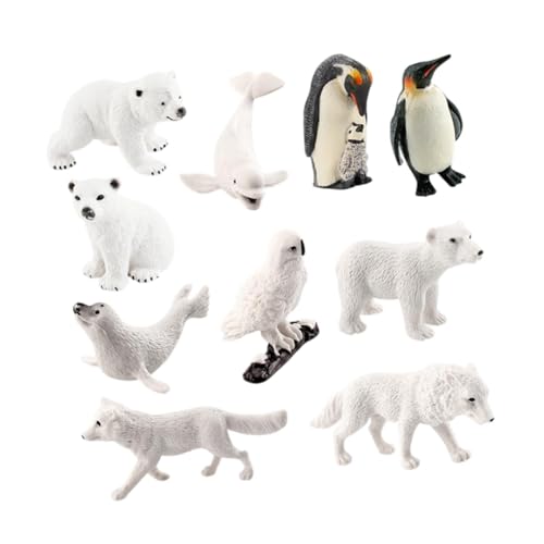 ＡＷＨＡＯ Realistische arktische Tiere Tierfiguren arktische Tiermodelle für Home Desktop Decor, 10 Stück von ＡＷＨＡＯ