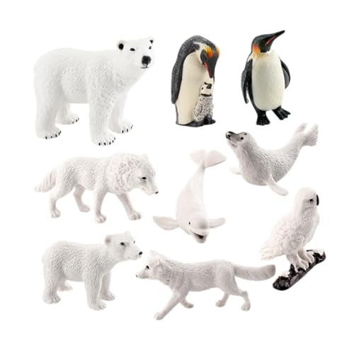 ＡＷＨＡＯ Realistische arktische Tiere Tierfiguren arktische Tiermodelle für Home Desktop Decor, 9 Stück von ＡＷＨＡＯ