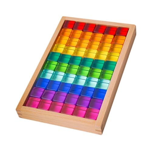 ＡＷＨＡＯ Regenbogen Baustein Set, Stapelspiel, Glattes Bausteine Set von ＡＷＨＡＯ