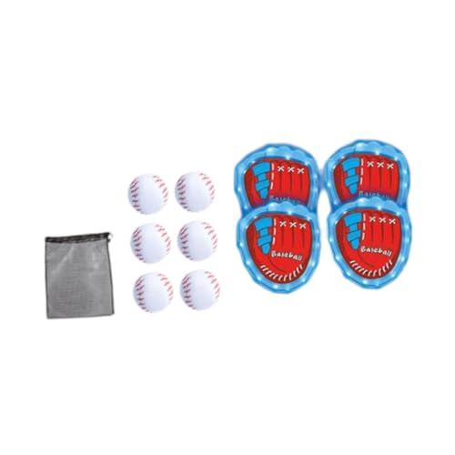 ＡＷＨＡＯ Selbstklebendes Wurf Und Fangspielset, Freizeitspielset, Softball Set für Kinder für Kinder, Blau mit Tennis von ＡＷＨＡＯ