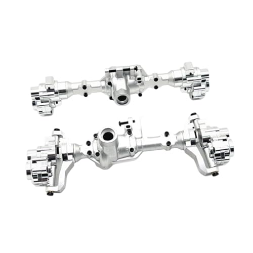 ＡＷＨＡＯ Set mit 2 Achsgehäusen für RC Auto Vorder- und Hinterachse für 1/10 RC Crawler DIY Teile, Silber von ＡＷＨＡＯ