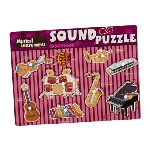 ＡＷＨＡＯ Sound Puzzle Früherziehung Spielzeug, Logisches Denken, Frühe Entwicklung Holzspielzeug Puzzle für Kinder 2 3 4 5 Jahre Alt Geschenk, Musik von ＡＷＨＡＯ