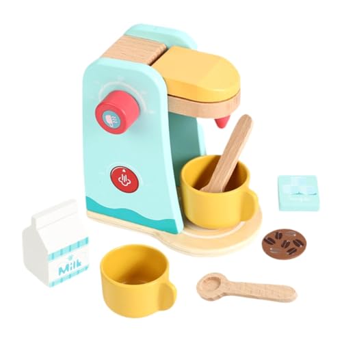 AWHAO Spielset Zubehör Simulation Realistische Holzminiatur Frühes Lernen Jungen Mädchen Kinder Spielküche, Kaffeemaschine AWHAO Spielset Zubehör Simulation Realistische Holzminiatur Frühes Lernen Jungen Mädchen Kinder Spielküche, Kaffeemaschine von AWHAO