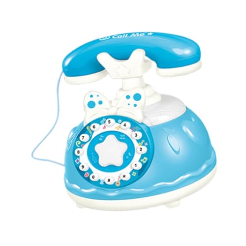 ＡＷＨＡＯ Spielzeugtelefon für Kinder, Musikspielzeug für Babys, Babytelefon, Babytelefonspielzeug für Jungen Und Mädchen Ab 3 Jahren, Blau von ＡＷＨＡＯ