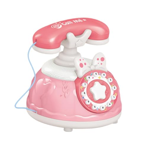 ＡＷＨＡＯ Spielzeugtelefon für Kinder, Musikspielzeug für Babys, Babytelefon, Babytelefonspielzeug für Jungen Und Mädchen Ab 3 Jahren, Rosa von ＡＷＨＡＯ