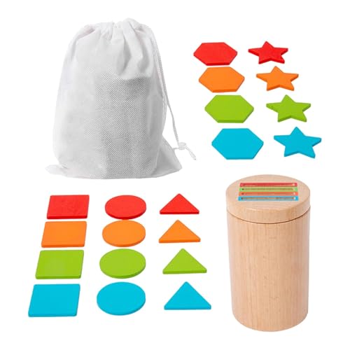 ＡＷＨＡＯ Stäbchen Spielzeug, Sensorisches Spielzeug, Entwicklung, Holz, Pädagogisches Holz Sortierspielzeug mit Aufbewahrungstasche für Kinder Ab 3, Satz B von ＡＷＨＡＯ