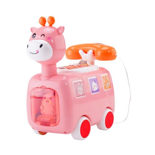 ＡＷＨＡＯ Telefonspielzeug für Kinder, Lichtspielzeug, Musik, Babytelefon, Pädagogisches Geschenk, Rosa von ＡＷＨＡＯ