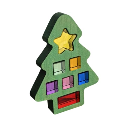 ＡＷＨＡＯ Weihnachten Baum Form Acryl Würfel Blöcke Regenbogen Feine Motor Geschick Sensorischen von ＡＷＨＡＯ