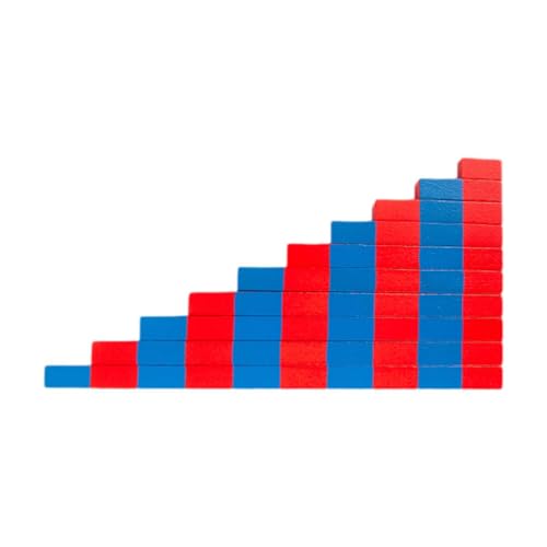 AWHAO Zahlenstäbe, Mathe-Zahlenstäbe, Kleinkind-Mathematik, manipulativ, entwicklungsfördernd, pädagogische Zählstäbe, Lernspielzeug als Geschenk, Rotblau AWHAO Zahlenstäbe, Mathe-Zahlenstäbe, Kleinkind-Mathematik, manipulativ, entwicklungsfördernd, pädagogische Zählstäbe, Lernspielzeug als Geschenk, Rotblau von AWHAO