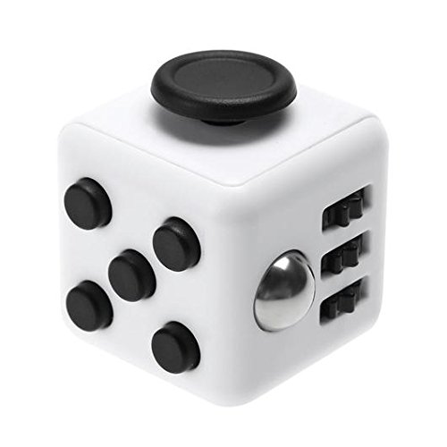 Hochwertige AWR Fidget Cube / Gürtelwürfel | Anti Stress Spielzeug | Fidget Toy (Schwarz-Weiß) von AWR