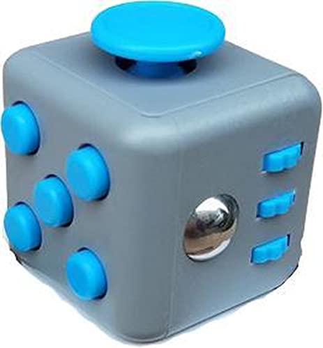 Hochwertiges Fidget Cube / FriemelKubus | Anti Stress Toy | Fidget Toy (Grau-Blau) von AWR