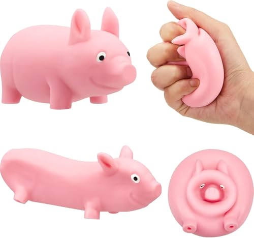 Stressball Schwein, Quetschbares Spielzeug, Stretchy Anti-Stress-Spielzeug von AWR