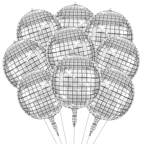 AXFEE Folienballon 9 Stück, 22 Zoll 4D Discokugel Luftballon, Bunt Discokugel Folienballons, Premium Helium Ballon für Mädchen Junge, Disco Ballons für Geburtstag Karneval Neujahr Disco Party Deko AXFEE Folienballon 9 Stück, 22 Zoll 4D Discokugel Luftballon, Bunt Discokugel Folienballons, Premium Helium Ballon für Mädchen Junge, Disco Ballons für Geburtstag Karneval Neujahr Disco Party Deko von AXFEE