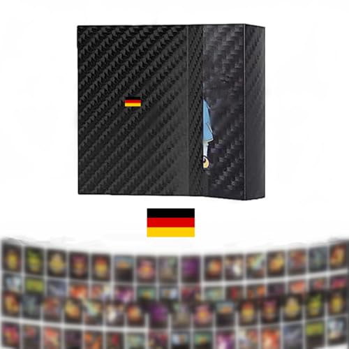 AXGBSKHC Deutsch Version Poke Karten Schwarz Gold Deutsch 55 Keine Wiederholung,Vmax Goldfolienkarten mit Deck Box,Vergoldete Karte Einschließlich Verschiedener Seltener Folienkarten(Vstar+Vmax+V+GX) von AXGBSKHC