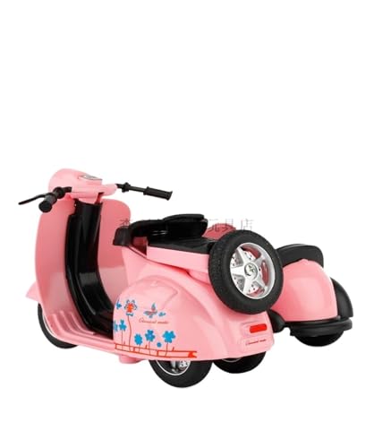 AXIAOLIN Für 1:14 Alloy Q Version des Schafes Mit Einem Co-Sitz Doppelmotorrad Simulation Alloy Car Alloy Motorrad Fertig Alloy Ornamente(Pink) von AXIAOLIN