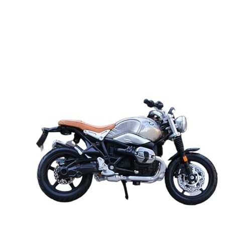 AXIAOLIN Für 1:18 Retro Motorrad Latte Simulation Legierung Auto Legierung Motorrad Fertig Legierung Ornamente(Silver) von AXIAOLIN