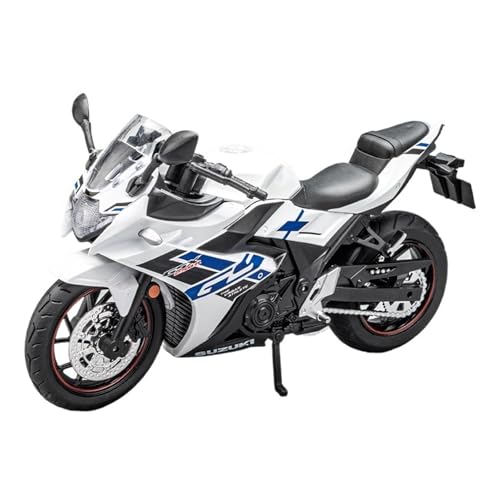 AXIAOLIN Für Gsx250r Legierung Motorrad Simulation Legierung Motorrad Legierung Motorrad Fertig Legierung Ornamente(White) von AXIAOLIN