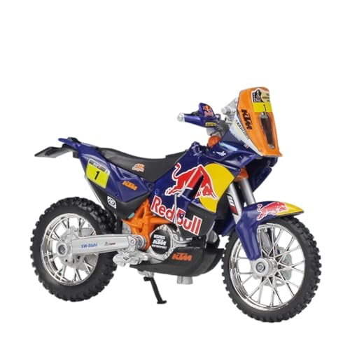 AXIAOLIN Für KTM450RALLY Rennwagen-Simulation, Legierung, Auto, Legierung, Motorrad, Fertige Legierung, Ornamente(Blue) von AXIAOLIN