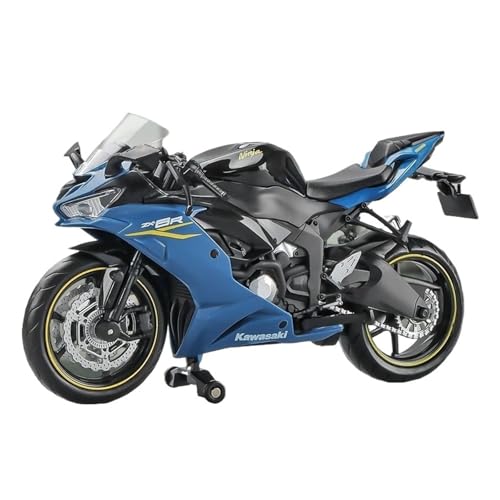 AXIAOLIN Für Ninja ZX-6R Motorrad Simulation Legierung Motorrad Legierung Motorrad Fertig Legierung Ornamente(Blue) von AXIAOLIN