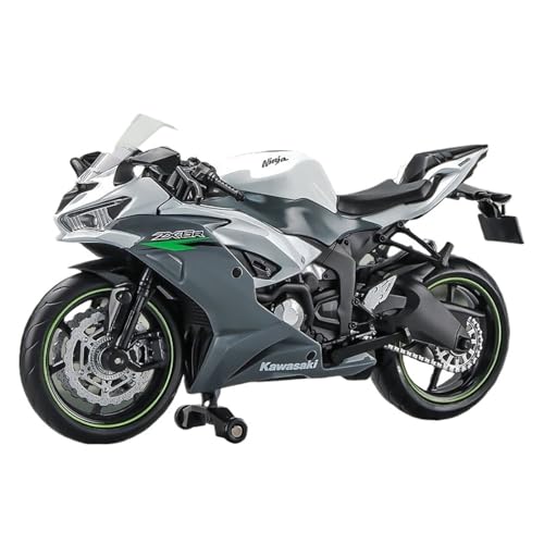 AXIAOLIN Für Ninja ZX-6R Motorrad Simulation Legierung Motorrad Legierung Motorrad Fertig Legierung Ornamente(Gray) von AXIAOLIN