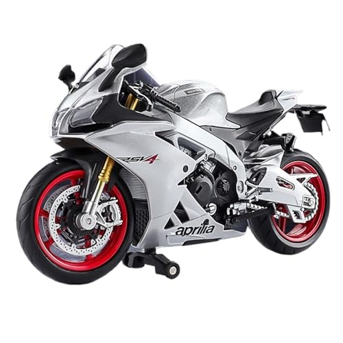 AXIAOLIN Für RSV4 Simulation Legierung Motorrad Legierung Motorrad Fertig Legierung Ornamente(White) von AXIAOLIN