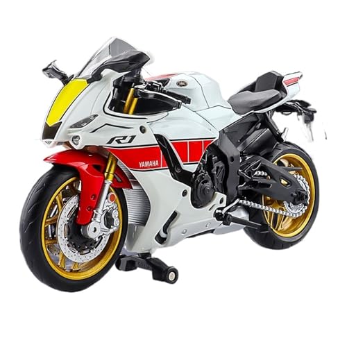 AXIAOLIN Für YZF-R1M City Alloy Motorradsimulation Legierung Autolegierung Motorrad Fertiglegierung Ornamente(White) von AXIAOLIN