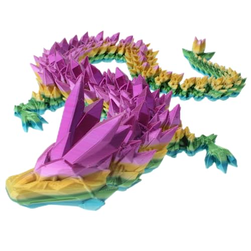 AXICIR 3D-gedruckte schöne Flexible Kristall-Drachen-Figur Dekor Erwachsene Fidget Toys (Drache) von AXICIR