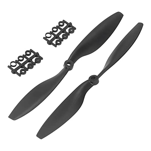 AXOC RC Flugzeugpropeller, 255 mm, schwarz, flexibel, niedrige Leistung, RC-Propellerblatt für RC-Flugzeuge von AXOC