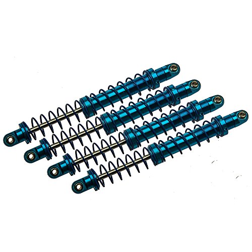 4 STK. Aluminium Stoßdämpfer 120mm Blau für 1/10 Skala RC Raupenkette D90 SCX10 CC01 von AXspeed