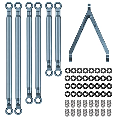 AXspeed 1 Set 1/24th Aluminium Linkage Pull Rod Chassis Links für Axial Scx24 4WD RTR AXI00005 RC Car (Titan) von AXspeed