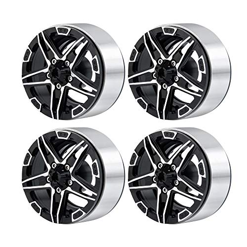 AXspeed 1.9" Beadlock Wheel Rims for Axial SCX10 D90 D110 CC01 1/10 RC Crawler Car, Pack of 4 von AXspeed