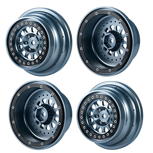 AXspeed CNC Aluminium Beadlock Wheels Naben Felgen für UDR Unlimited Desert Racer 1:7 RC Crawler Car von AXspeed