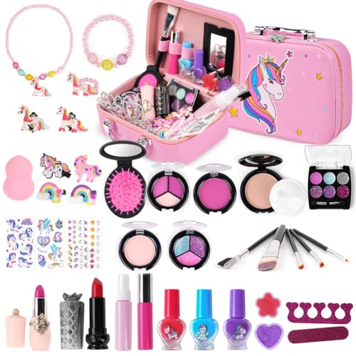 AYESY Kinderschminke Set Mädchen, 39 Stück Waschbar Schminke Kinder Schminkkoffer Mädchen Schminkset Spielzeug Rollenspiel Kosmetik, Halloween Weihnachts Geburtstags Geschenke für 4-10 Jahre AYESY Kinderschminke Set Mädchen, 39 Stück Waschbar Schminke Kinder Schminkkoffer Mädchen Schminkset Spielzeug Rollenspiel Kosmetik, Halloween Weihnachts Geburtstags Geschenke für 4-10 Jahre von AYESY