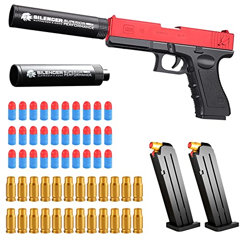 Spielzeug Pistole,Schaumstoff Blaster,Kinder Pistole,Simulation Pistole,Soft Foam Bullet Blaster Toy,für Sicherheitstraining oder Spi (Rot) von AYEUPZ