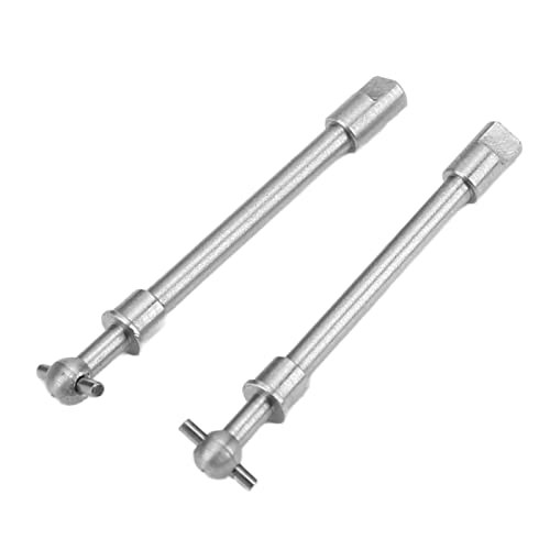 AYNEFY Vorderachs-Antriebswelle aus Gehärtetem Stahl, Upgrade-Teile, Verbessern die Gesamtleistung für Axial 1/24 RC-Cars, Edelstahl, Silber, 31,5 Mm Länge von AYNEFY