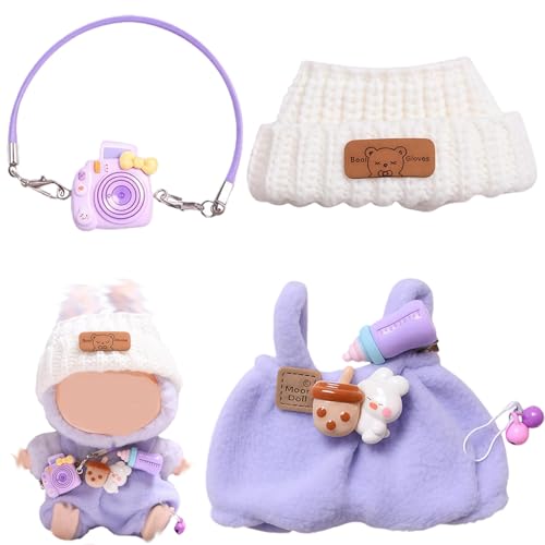 AYNKH 3 Stück Kleidung für 17cm Puppe, Puppen Bekleidung Zubehör, Kuscheltier Kleidung Outfit Lila AYNKH 3 Stück Kleidung für 17cm Puppe, Puppen Bekleidung Zubehör, Kuscheltier Kleidung Outfit Lila von AYNKH