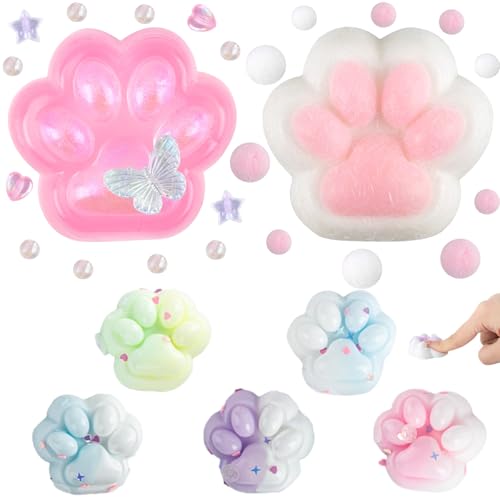 AYNKH 7 Stück Cat Paw Squishy Toy, FuFu Taba Squishy, sensorisches Spielzeug zur Linderung von Angst, geeignet für Kinder, Jugendliche, Erwachsene und Katzen, ideal für Partys und Bürodekoration AYNKH 7 Stück Cat Paw Squishy Toy, FuFu Taba Squishy, sensorisches Spielzeug zur Linderung von Angst, geeignet für Kinder, Jugendliche, Erwachsene und Katzen, ideal für Partys und Bürodekoration von AYNKH