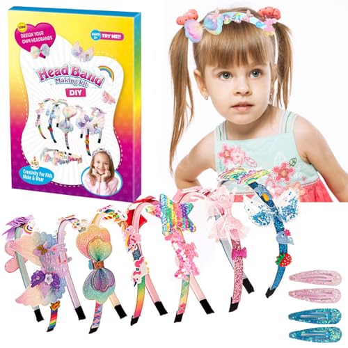 AYNKH Kinder-Stirnband, Einhorn-Stirnbänder, Mädchen-Geschenk, Haar-Accessoires, Kunst- und Bastelset, Geschenke für Teenager-Mädchen, lustiges Mädchen-Spielzeug für Alter 5, 6, 7, 8, Weihnachten, von AYNKH