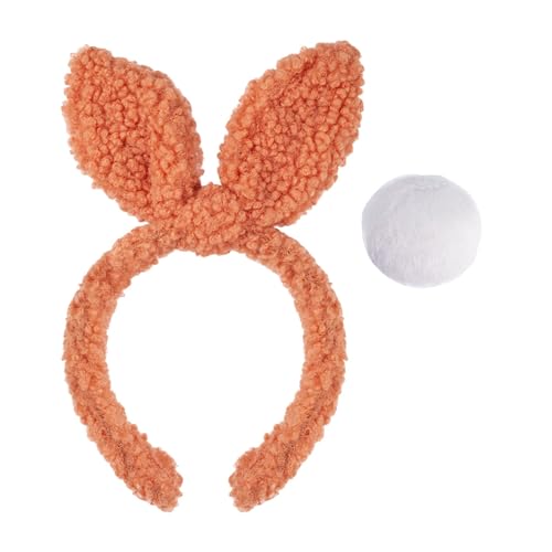 AYOrpeg Hasenohren Haarreif Ostern Plüsch Haarreifen für Ostern Dekoration Haarbänder Hase Ohren Haarreifen Hasenohren Haarreif Set (D, One Size) von AYOrpeg