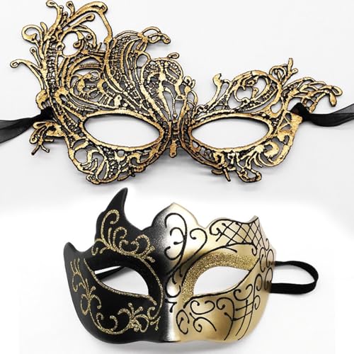 AYOrpeg Maskerade Maske Damen Elegant Maske für Valentinstag Halloween Karnevalsparty Zubehör Valentinstag Halloween Karnevalsparty (C-B, One Size) von AYOrpeg