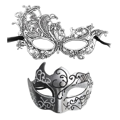 AYOrpeg Maskerade Maske Damen Elegant Maske für Valentinstag Halloween Karnevalsparty Zubehör Valentinstag Halloween Karnevalsparty (D-A, One Size) von AYOrpeg