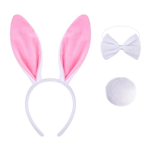 AYOrpeg Ostern Hasenohren Haarreif Ostern Hasenohren Haarreif Hasen Haarspangen Plüsch Haarreifen Osterhasen Stirnbänder Ostern Cosplay (A, One Size) von AYOrpeg