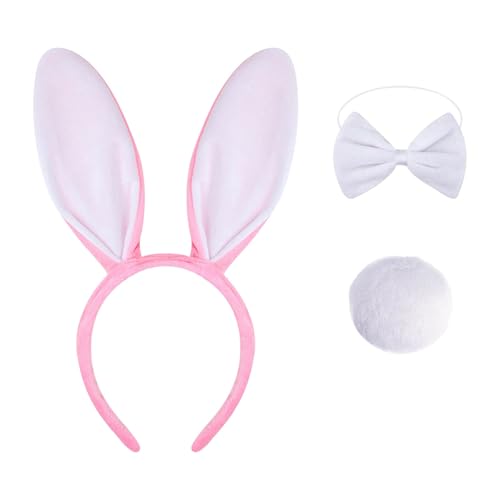 AYOrpeg Ostern Hasenohren Haarreif Ostern Hasenohren Haarreif Hasen Haarspangen Plüsch Haarreifen Osterhasen Stirnbänder Ostern Cosplay (B, One Size) von AYOrpeg